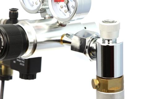 Australische SodaStream SodaClub aangesloten op gasregelaar